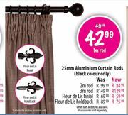 25mm Aluminium Curtain Rods-2m rod