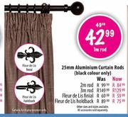 25mm Aluminium Curtain Rods-3m rod