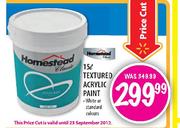 Homestead Textured Acrylic Paint-15Ltr