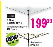 Alwaye Home 4 Arm Aluminium Rotary Dryer-Each