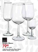 Bouquet Glasses-Per 6 Pack