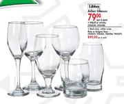 Libbey Arbor Glasses-Red Wine/White Wine/Flute Or Belgian Beer-Per 6 Pack 