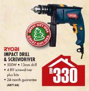 Ryobi Impact Drill-500W & Screwdriver