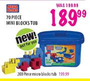 Mega Bions Mini Blocks Tub-70 Piece