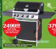 Bush Baby 4-Burner Gas Braai With Side Burner-Each