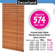 Custom-Made 50mm Wooden Venetian Blinds-1200x1480mm