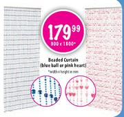 Beaded Curtain Blue Ball Or Pink Heart-900x1800mm