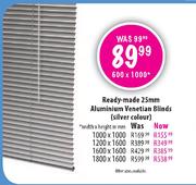 Ready-Made 25mm Aluminium Venetian Blinds-600x1000mm 