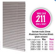 Custom-Made 25mm Aluminium Venetian Blinds-600x600mm