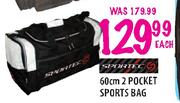Sportec 2 Pocket Sports Bag-60cm Each