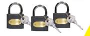 Stramm 3 Pack Keyed Iron Padlock-50mm