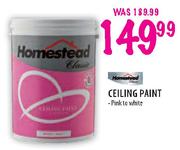 Homestead Ceiling Paint-Pink To White