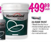Homestead Roof Paint-20L Each
