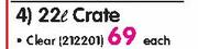 Big Jim 22L Crate(Clear)-Each