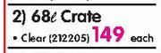 Big Jim 68L Crate(Clear)-Each