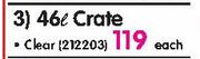 Big Jim 46L Crate(Clear)-Each
