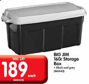 Big Jim 160L Storage Box(Black/Grey)-Each