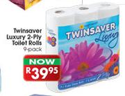 Twinsaver Luxury 2-Ply Toilet Rolls-9-Pack