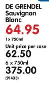 DE Grendel Sauvignon Blanc-6X750ml