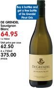 DE Grendel Sauvignon Blanc-1X750ml