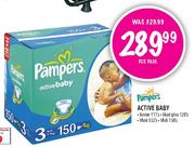 Pampers Active Baby Midi 150's-Per Pack