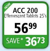 Acc 200 Effervescent Tablets-25's