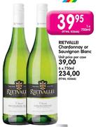Rietvallei Chardonnay or Sauvignon Blanc - 1 x 750ml