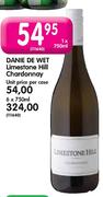 Danie De Wet Limestone Hill Chardonnay - 6 x 750ml