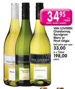 Van Loveren Chardonnay, Sauvignon Blanc or Pinot Grogio - 1 x 750ml