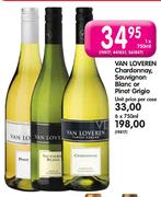 Van Loveren Chardonnay, Sauvignon Blanc or Pinot Grogio - 1 x 750ml