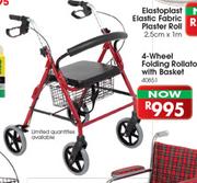4-Wheel Folding Rollator With Basket