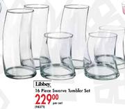 Libbey 16 Piece Swerve Tumbler Set