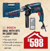 Bosch Drill With Bits In carry Bag-600W
