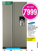 Samsung Metallic Silver Side By Side Fridge/Freezer-539Ltr