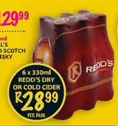 Redd's Dry Or Cold Cider-330Mlx6