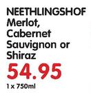 Neethlingshof Merlot, Cabernet Sauvignon Or Shiraz-1x750ml