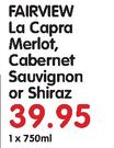 Fairview La Capra Merlot, Cabernet Sauvignon Or Shiraz-1x750ml