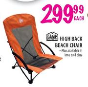High Back Beach Chair-Each