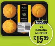 Foodco Banana Muffins-6's