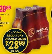 Redd's Dry Or Cold Cider-330Mlx6