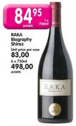 Raka Biography Shiraz-750ml