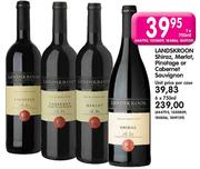 Landskroon Shiraz,Merlot,Pinotage or Cabernet Sauvignon-750ml Each