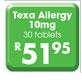 Texa Allergy 10mg 30 Tablets