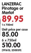 Lanzerac Pinotage Or Merlot-6X750ml
