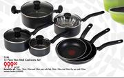 T-Fal 12 Piece Non Stick Cookware Set-Per Set