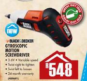 Black & Decker Gyroscopic Motion Screwdriver-3.6V