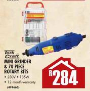 Tork Craft Mini Grinder & Rotary Bits-70 Piece