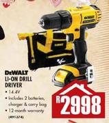 Dewalt Li-on Drill Driver-14.4V