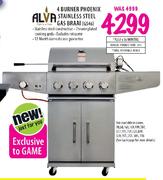 Alva 4 Burner Phoenix Stainless Steel Gas Braai-G546