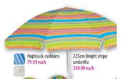 Bright Stripe Umbrella-225cm Each
